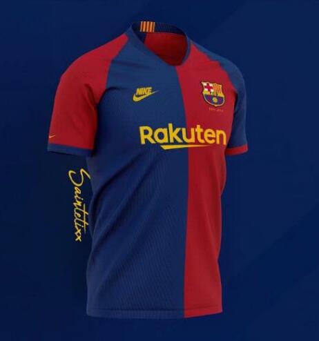 Maillots de foot 2019-2020 Barcelona Concept bleus