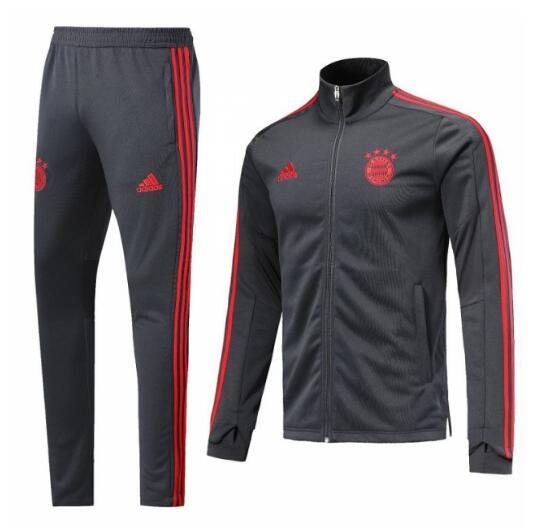2019-2020 Costume de survêtement d'entraînement Bayern Munich gris