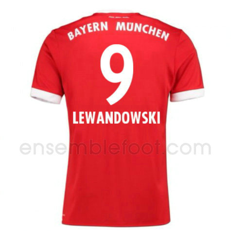 ensemble maillot lewandowski 9 bayern munich 2017-2018 domicile