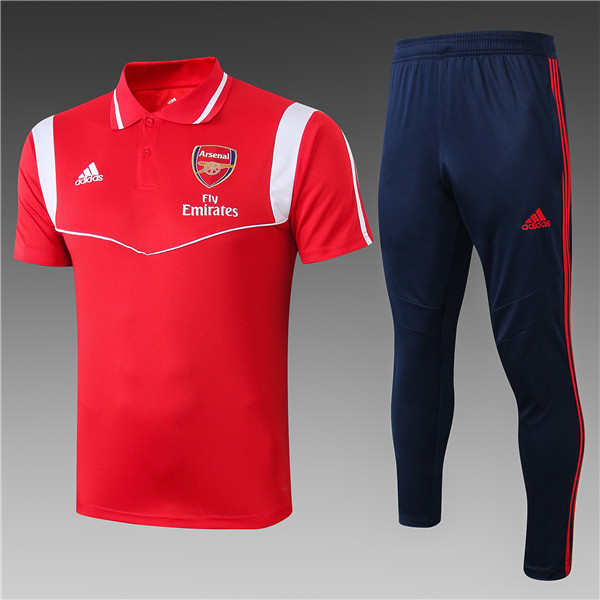 maillot foot polo arsenal 2019-2020 rouge