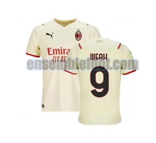 maillot maillots ac milan 2021-2022 exterieur homme
