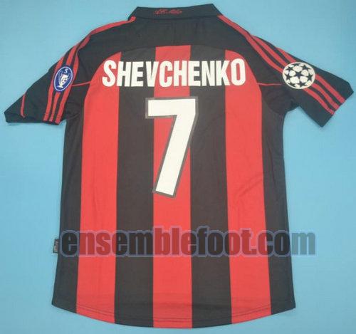 maillots ac milan 2000-2002 domicile shevchenko 7