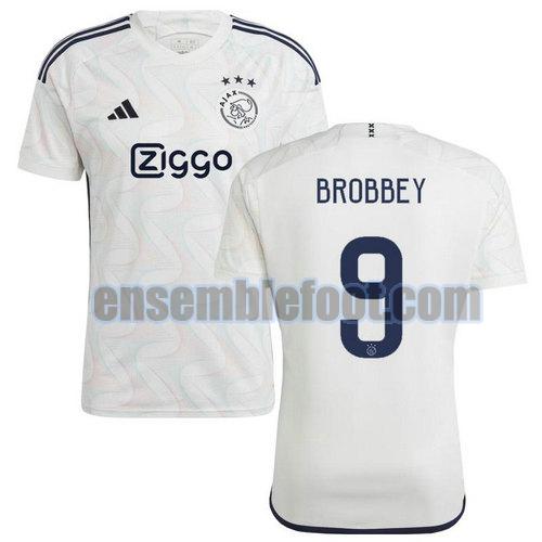 maillots afc ajax 2023-2024 exterieur brobbey 9