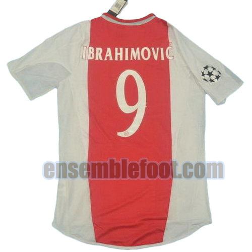 maillots ajax amsterdam 2004-2005 thaïlande domicile ibrahimovic 9
