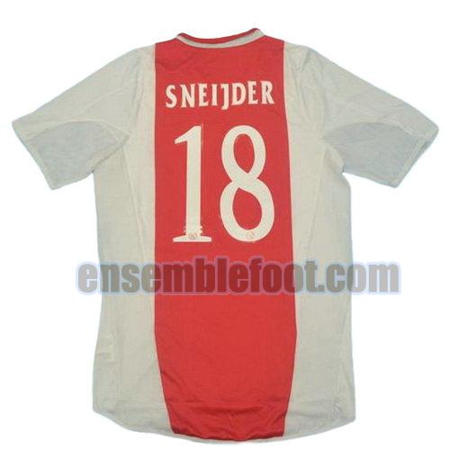 maillots ajax amsterdam 2004-2005 thaïlande domicile sneijder 18