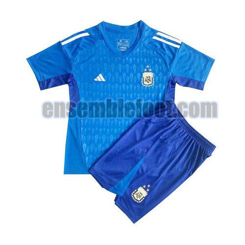maillots argentine 2023-2024 enfant bleu gardien