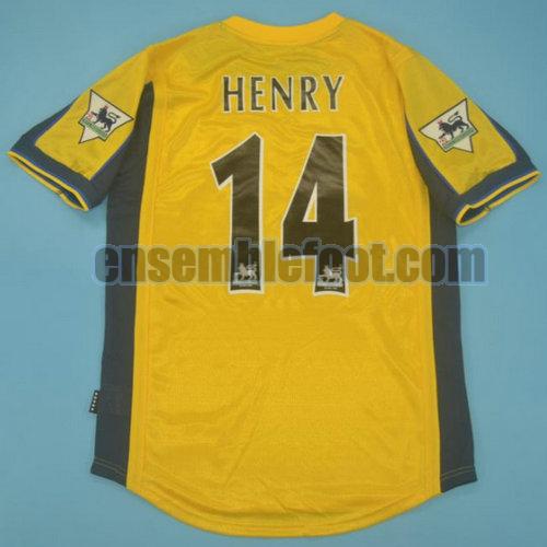 maillots arsenal 2000-2001 exterieur henry 14