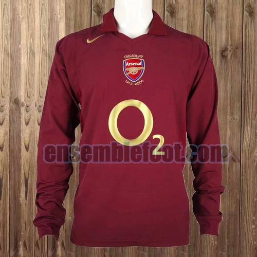 maillots arsenal 2005-2006 manches longues domicile