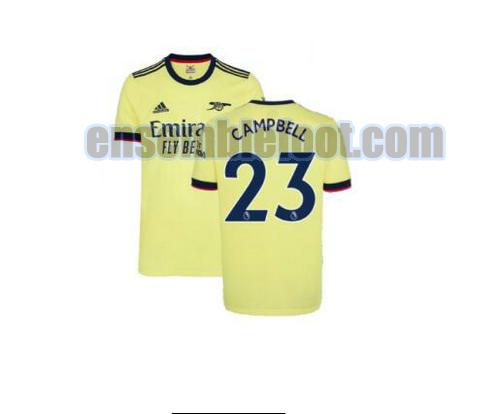maillots arsenal 2021-2022 exterieur campbell 23