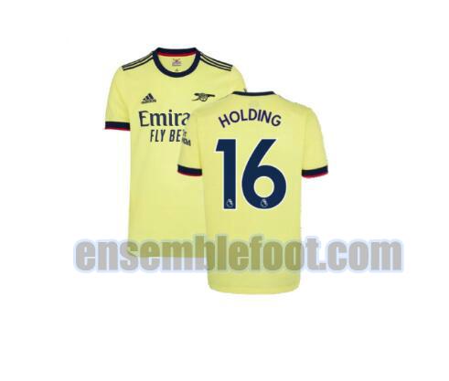 maillots arsenal 2021-2022 exterieur holding 16