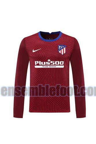 maillots atletico madrid 2020-2021 rouge manches longues gardien