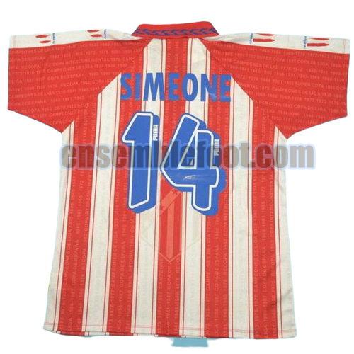 maillots atlético de madrid 1995-1996 thaïlande domicile simeone 14
