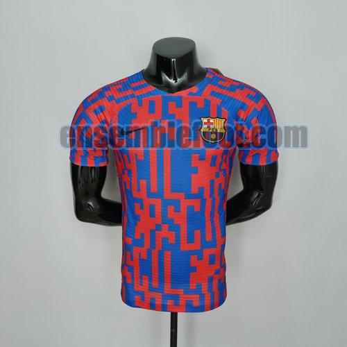 maillots barcellona 2022-2023 player version rouge bleu pre-match