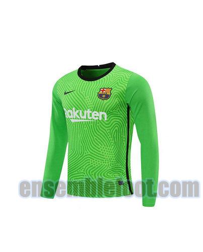 maillots barcelone 2020-2021 vert manches longues gardien