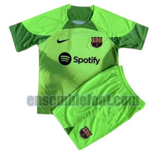 maillots barcelone 2022-2023 enfants vert gardien