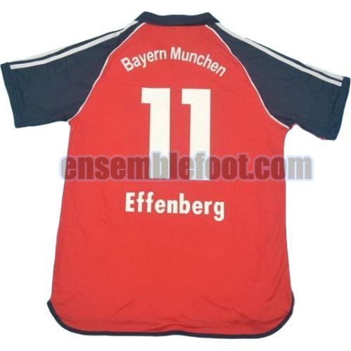 maillots bayern munich 2000-2001 thaïlande domicile effenberg 11