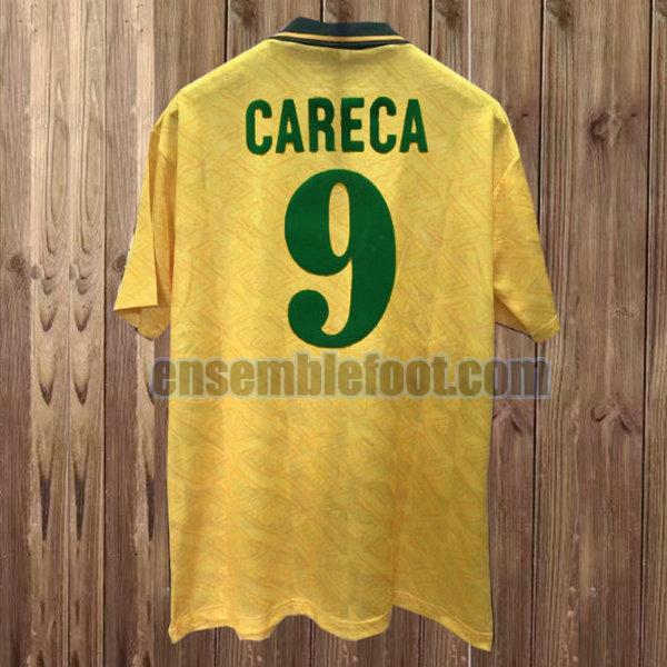 maillots brésil 1991-1993 jaune domicile careca 9