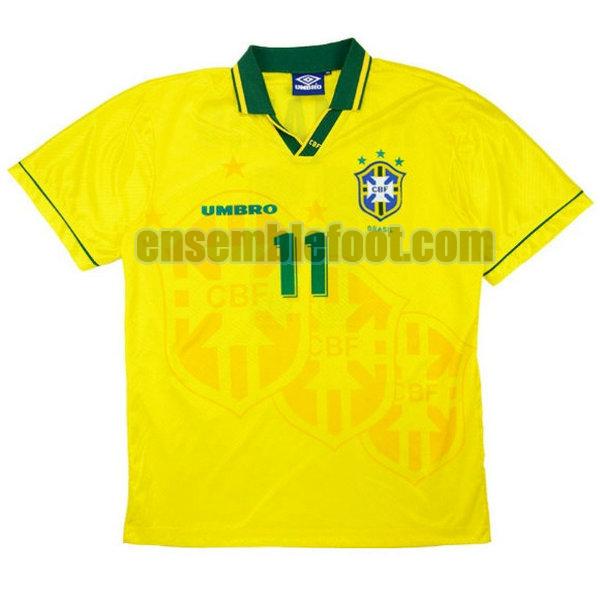 maillots brésil 1994 jaune domicile romario 11