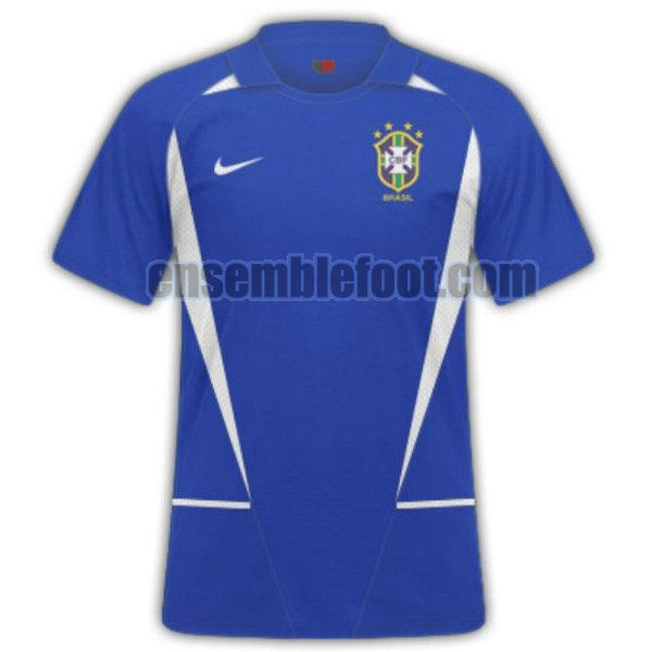 maillots brésil 2002 bleu exterieur