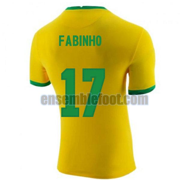 maillots brésil 2020-2021 domicile fabinho 17