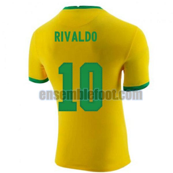 maillots brésil 2020-2021 domicile rivaldo 10