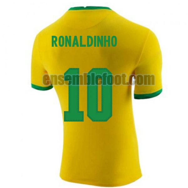 maillots brésil 2020-2021 domicile ronaldinho 10
