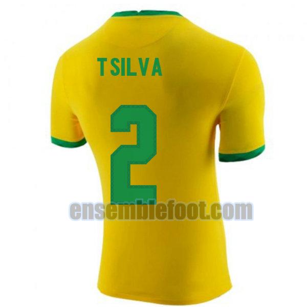 maillots brésil 2020-2021 domicile t.silva 2