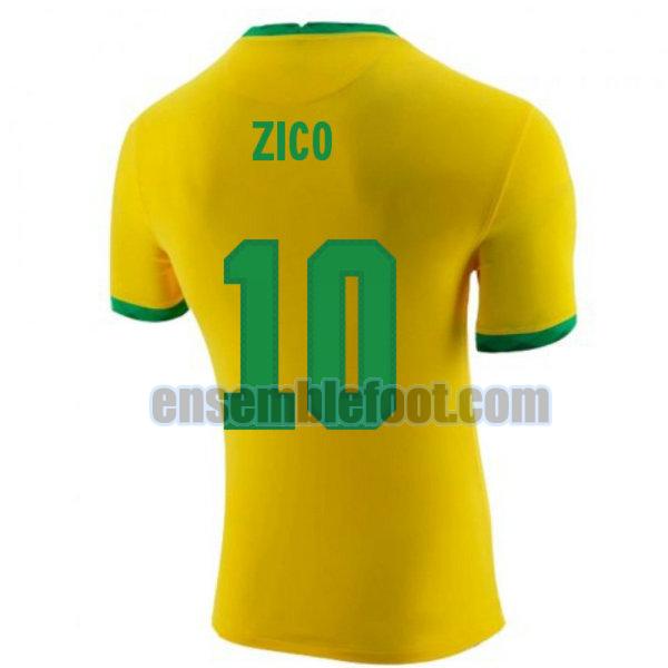 maillots brésil 2020-2021 domicile zico 10