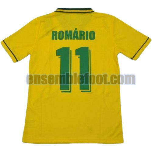 maillots brésil coupe du monde 1994 thaïlande domicile romario 11