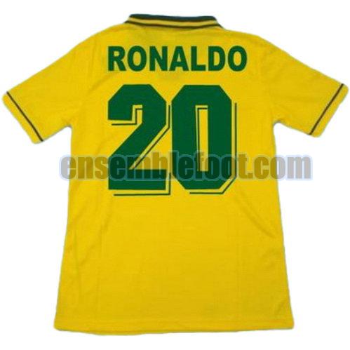 maillots brésil coupe du monde 1994 thaïlande domicile ronaldo 20