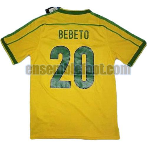 maillots brésil coupe du monde 1998 thaïlande domicile bebeto 20
