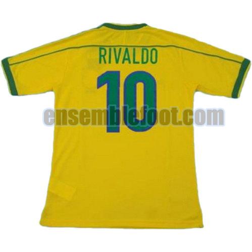 maillots brésil coupe du monde 1998 thaïlande domicile rivaldo 10