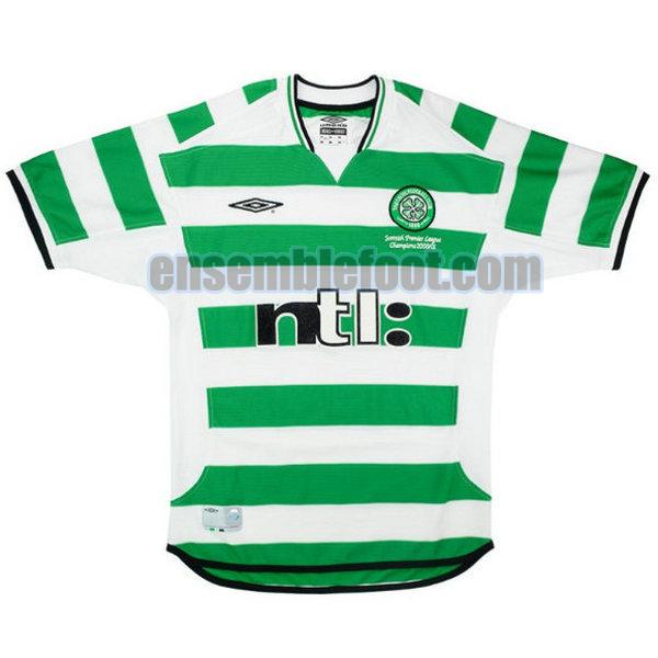 maillots celtic glasgow 2001-2003 vert domicile