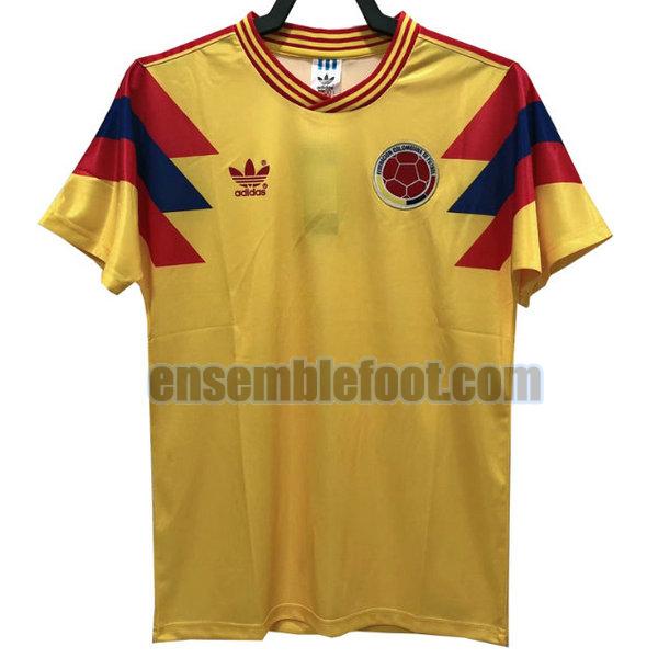 maillots colombie 1990 jaune exterieur