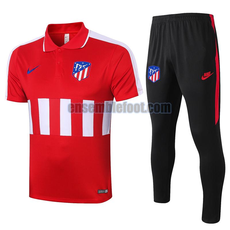maillots de foot polo atletico madrid 2020-2021 rouge blanc costume