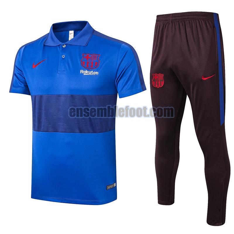 maillots de foot polo barcelone 2020-2021 bleu costume
