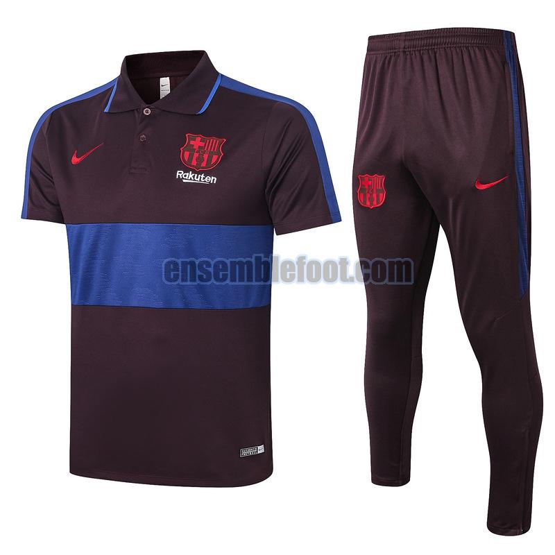 maillots de foot polo barcelone 2020-2021 bleu noir costume