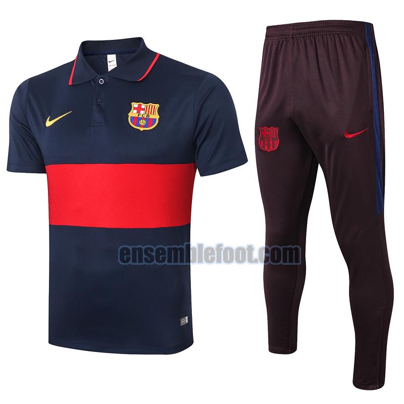 maillots de foot polo barcelone 2020-2021 bleu rouge costume