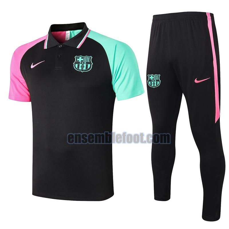 maillots de foot polo barcelone 2020-2021 noir rose vert costume
