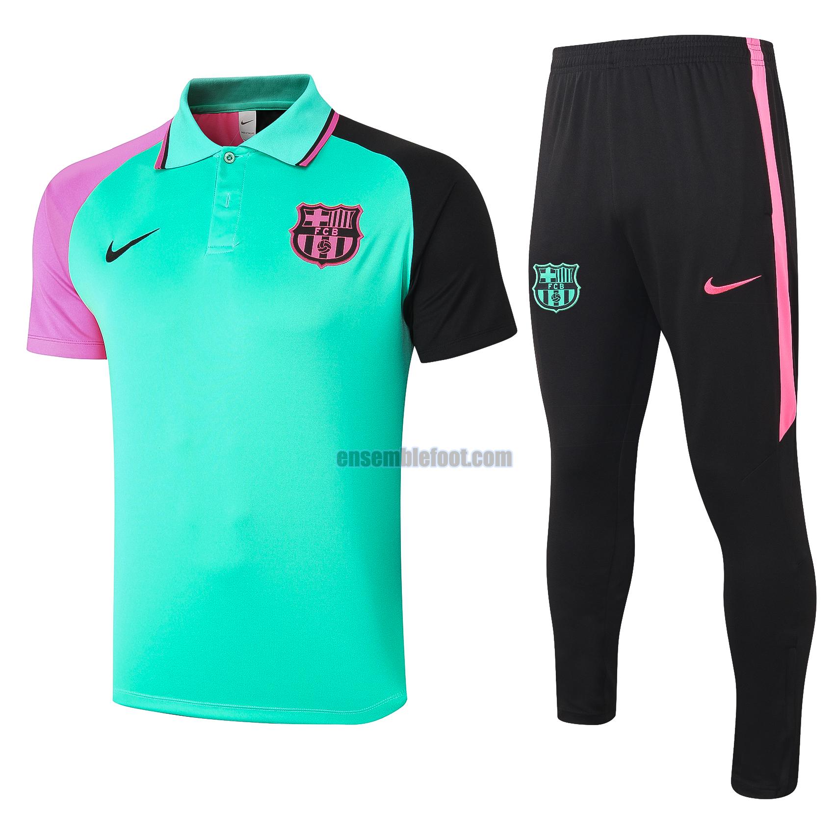 maillots de foot polo barcelone 2020-2021 vert noir rose costume