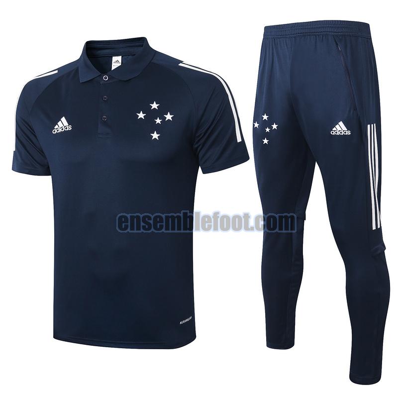 maillots de foot polo cruzeiro 2020-2021 bleu royal costume