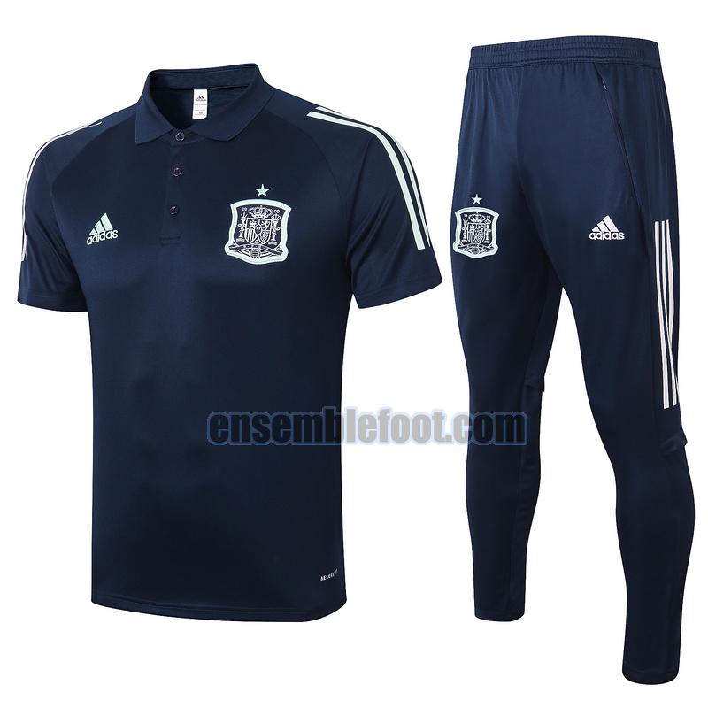 maillots de foot polo espagne 2020-2021 bleu costume