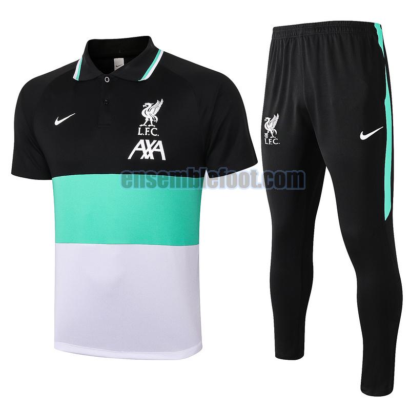 maillots de foot polo liverpool 2020-2021 fil vert noir costume