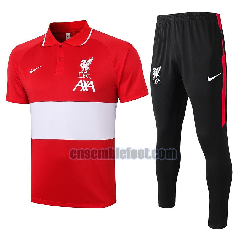 maillots de foot polo liverpool 2020-2021 rouge blanc costume