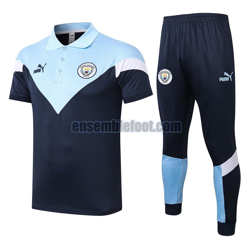 maillots de foot polo manchester city 2020-2021 bleu costume