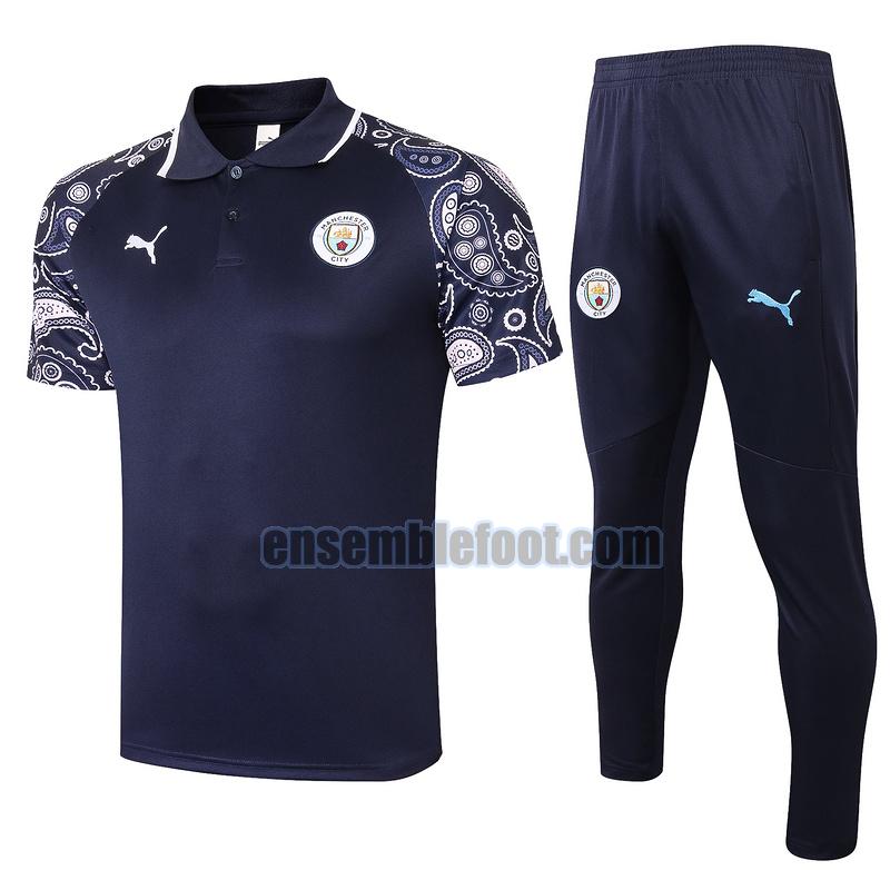 maillots de foot polo manchester city 2020-2021 bleu royal costume