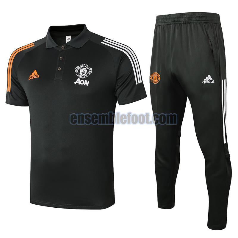 maillots de foot polo manchester united 2020-2021 vert costume
