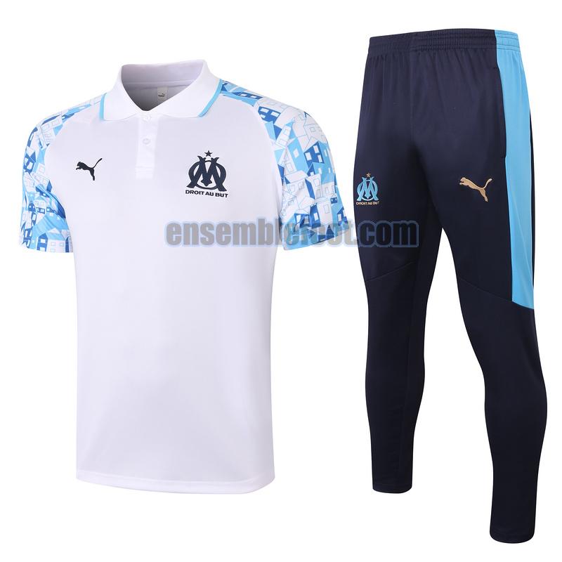 maillots de foot polo olympique de marseille 2020-2021 blanc bleu