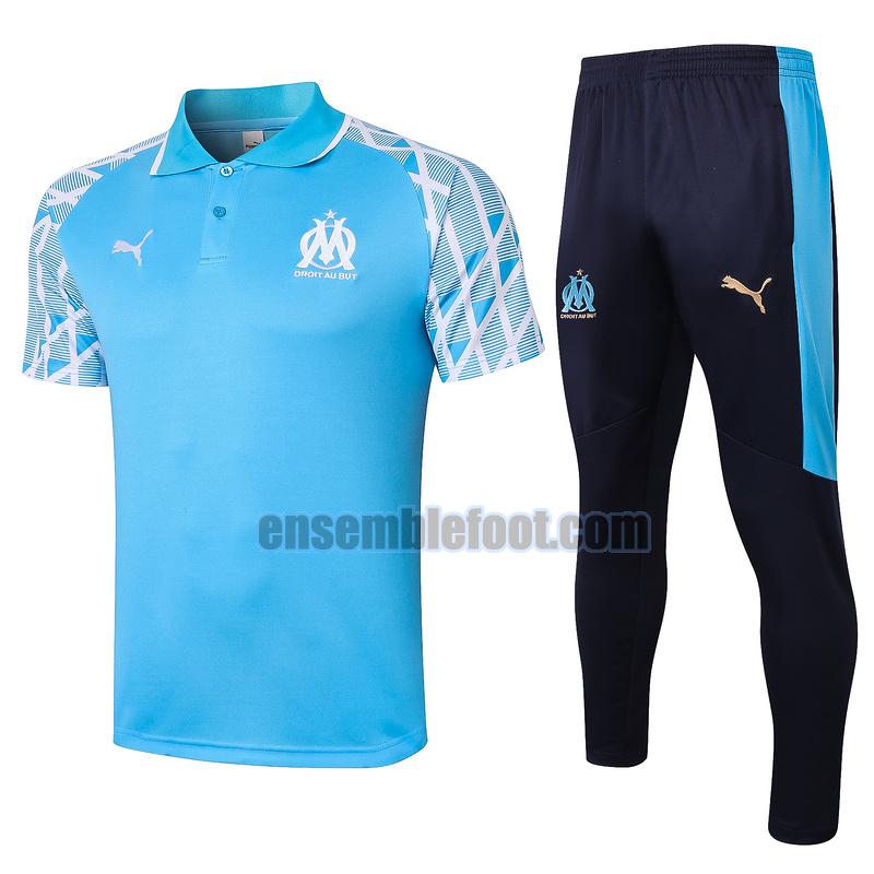 maillots de foot polo olympique de marseille 2020-2021 bleu costume