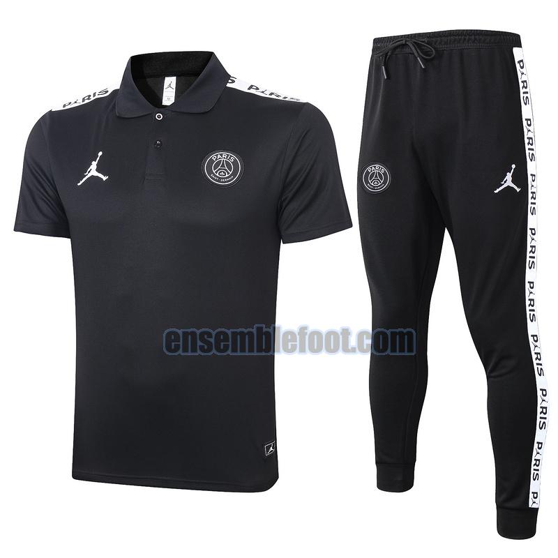 maillots de foot polo paris saint germain 2020-2021 noir costume